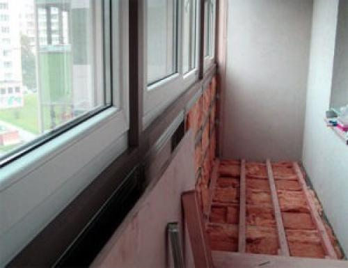 Как утеплить пол балкона. Применение минеральных ват
