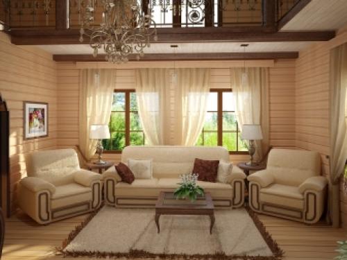 Дизайн интерьера деревянного дома