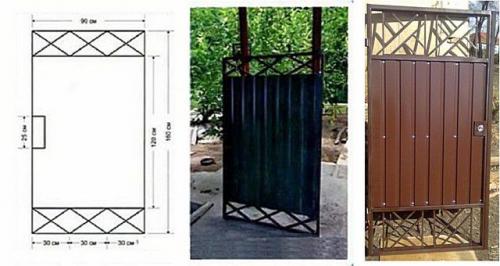 Своими руками: как сделать металлические распашные ворота с калиткой 10