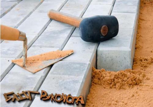 Укладка тротуарной плитки на бетонное основание без бордюра. Укладка брусчатки на бетон
