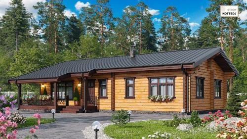 Дома из клееного бруса. Как составить проект дома из клееного бруса: фото и чертежи зданий 09