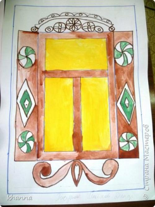 Как нарисовать наличники поэтапно. Наличники на окна рисунки детей