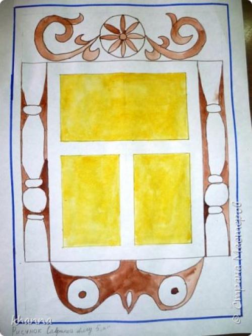 Как нарисовать наличники поэтапно. Наличники на окна рисунки детей