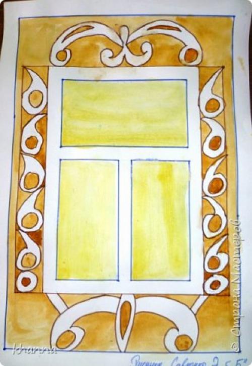 Как нарисовать наличники поэтапно. Наличники на окна рисунки детей