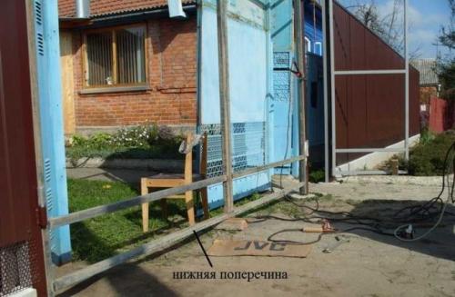 Как крепить профнастил на ворота. Фотоотчет об изготовлении и установке ворот