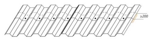 Как стыковать профнастил с8. Технология укладки профнастила на крышу