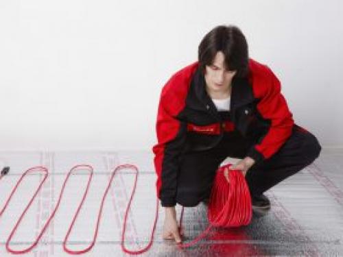 Электрический теплый пол под плитку без стяжки. Особенности установки