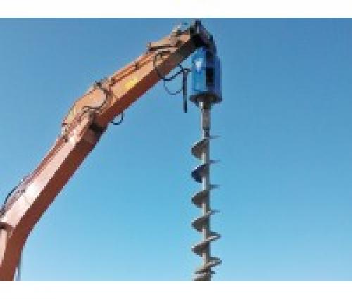 Гидровращатель для винтовых свай. Гидробур для винтовых свай