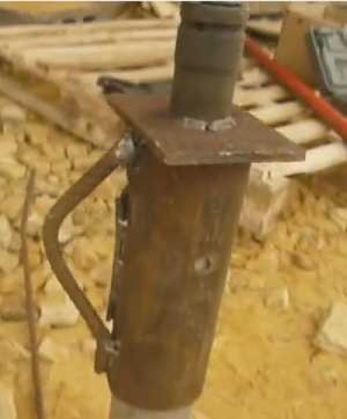 Винтовые сваи крутим дрелью через мясорубку.. Особенности применения «мясорубки» для ввинчивания опор 06