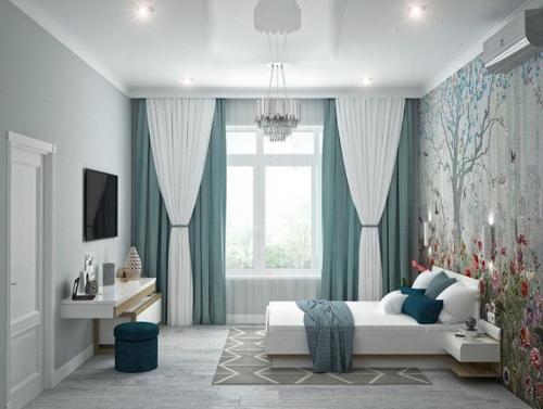 Модные обои в спальню 2021. Как скомбинировать обои в спальне?