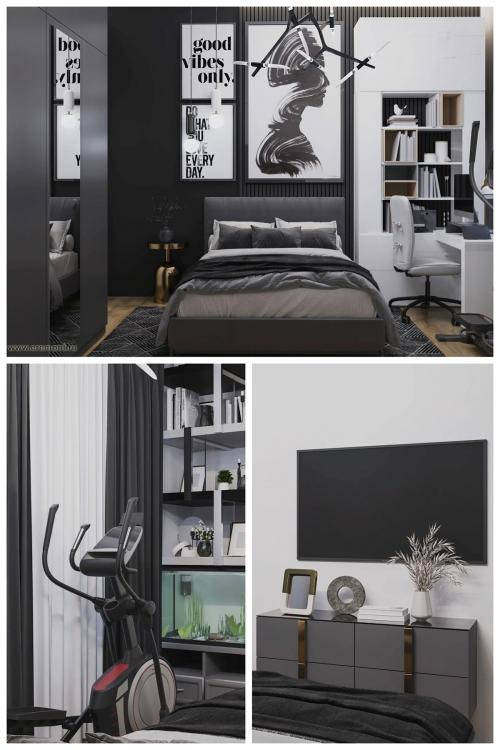 Модные обои для спальни. Как скомбинировать обои в спальне? 05