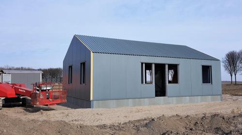 Каркасный дом из сэндвич панелей. 