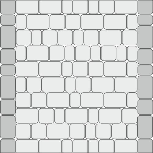 Варианты укладки тротуарной плитки двух цветов. Схемы укладки тротуарной плитки Старый город