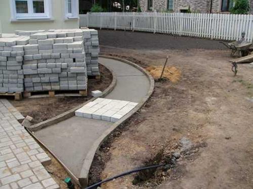 Укладка тротуарной плитки на бетонное основание без бордюра. Нюансы устройства основания из бетона