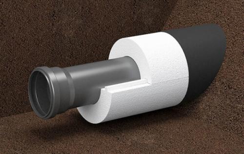 Как утеплять канализационные трубы.  Скорлупа для утепления канализационных труб