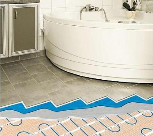 Теплый пол в ванной под плитку: монтаж электрической и водяной системы своими руками