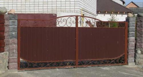 Как сделать красивые ворота из профнастила. Ворота из профнастила: как построить своими руками красивые и качественные ворота (155 фото + видео)