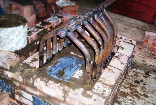 Котел в кирпичную печь для загородного дома своими руками. Сооружение теплообменника 08