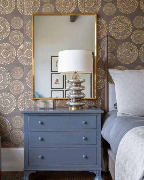 Обои для спальни комбинированные. Виды современных обоев 20