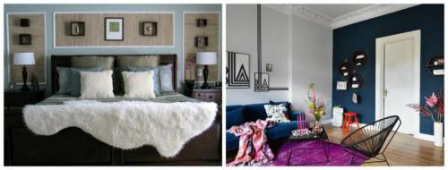 Как скомбинировать обои в спальне между собой. Несколько слов о комбинировании 07