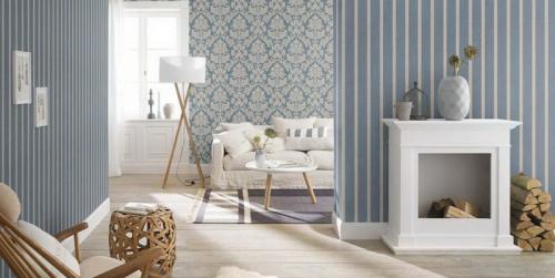 Как красиво поклеить обои двух видов в зале. Комбинирование обоев в гостинной (120 фото)