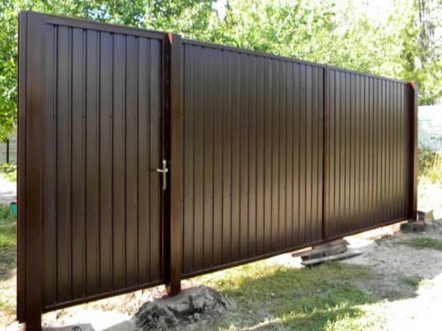 Чертеж ворот с калиткой из профнастила. Ворота с калиткой своими руками — чертежи конструкции из профнастила, дерева и камня в частном доме + фото идеи