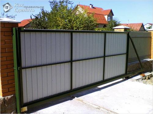Ворота из профлиста своими руками. Основные достоинства 28