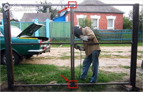 Ворота из профлиста своими руками. Основные достоинства 31