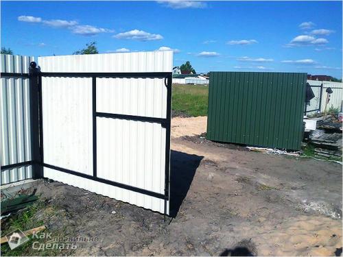 Ворота из профлиста своими руками. Основные достоинства 27