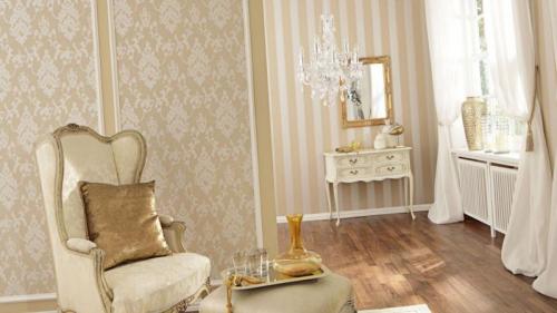 Комбинированные обои в зал. Комбинирование обоев в гостинной (120 фото)