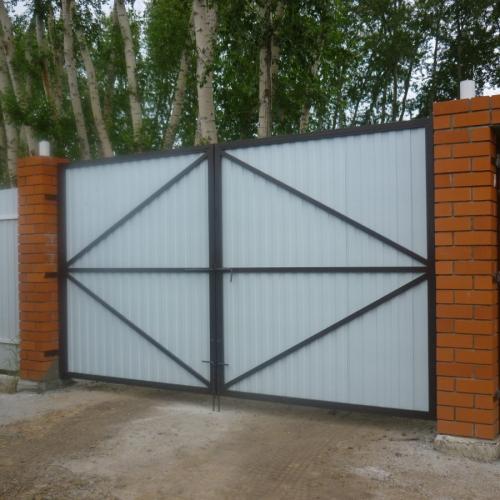 Необычные ворота из профнастила. Ворота из профнастила — 135 фото, как установить своими руками разные типы ворот