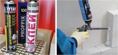 Что лучше клеевой раствор или клей-пена для кладки газобетона. Клей пена? Или цементный клей?, что лучше для кладки газоблока! Тестируем 05