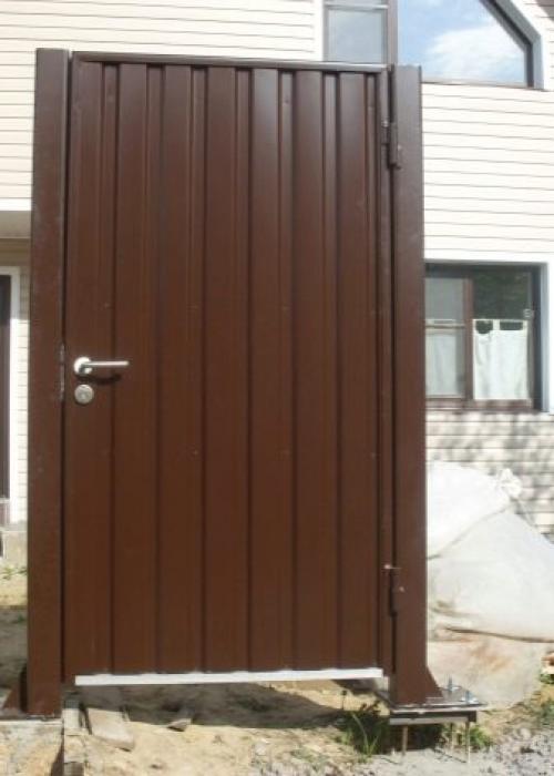 Калитка из профнастила своими руками это не трудно. Установка опорных столбов 11