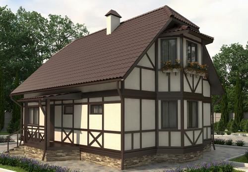 Фасад под фахверк из ЦСП. Немецкий фасад дома в стиле фахверк своими руками