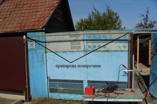 Ворота в проёме из профнастила в рамке своими.. Фотоотчет об изготовлении и установке ворот