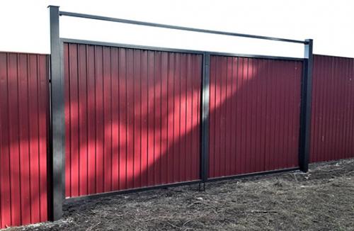 Как рассчитать бюджет для установки распашных ворот из профнастила 03 Как рассчитать бюджет для установки распашных ворот из профнастила 03