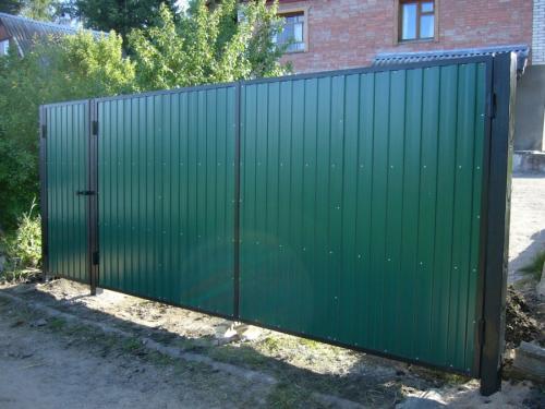 Необычные ворота из профнастила. Ворота из профнастила — 135 фото, как установить своими руками разные типы ворот