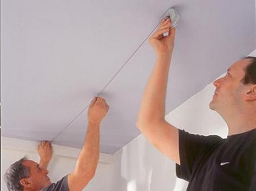 Двухуровневый потолок из гипсокартона каркас. Начало работ