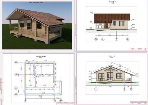 Спецификация каркасного дома. Чертежи каркасных домов