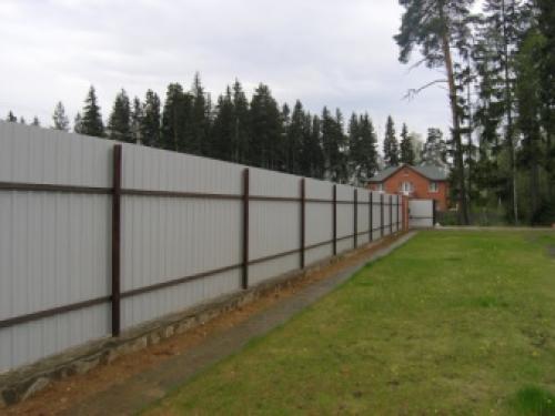 Забор и ворота из профнастила с калиткой. Порядок работы 30 Забор и ворота из профнастила с калиткой. Порядок работы 30