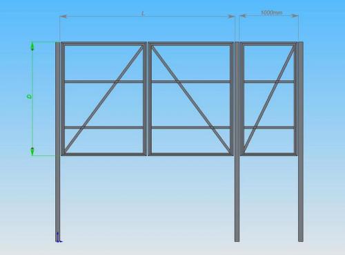 Чертежи распашных ворот из профнастила. Содержание: 12