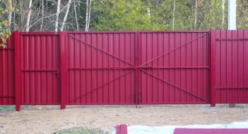 Чертежи распашных ворот из профнастила. Содержание: 34