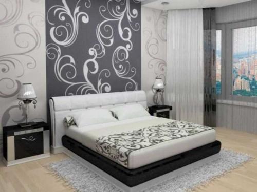 Как клеить комбинированные обои в спальне. Комбинированные обои для спальни: модные тенденции 13