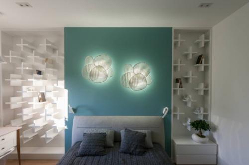 Двухцветный обои в спальню комбинированные. Комбинированные обои в спальню двух цветов