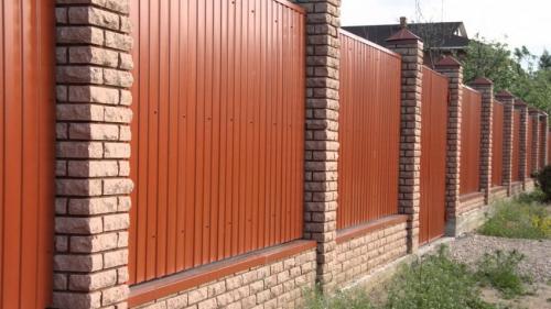 Заборы с воротами из профлиста. Завершающий этап 17