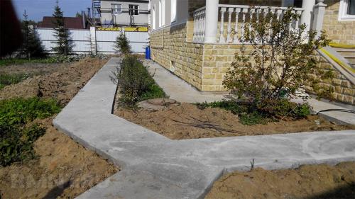 Толщина отмостки из бетона вокруг дома. Как правильно сделать отмостку из бетона? 11 Толщина отмостки из бетона вокруг дома. Как правильно сделать отмостку из бетона? 11