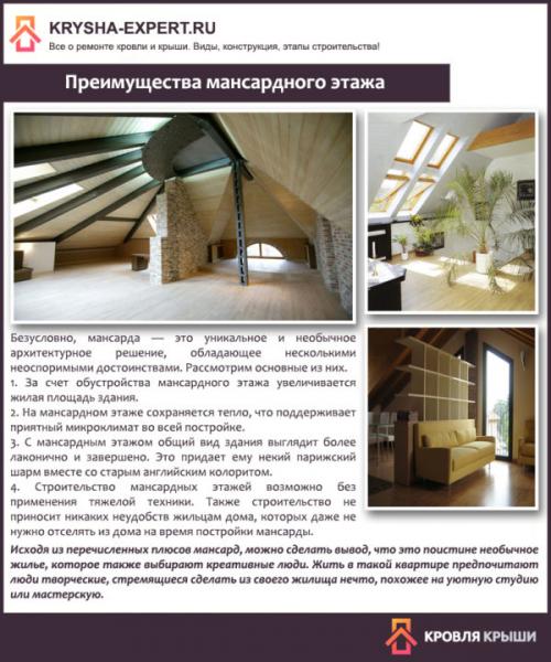 Виды крыш домов с мансардой. Что такое мансарда?