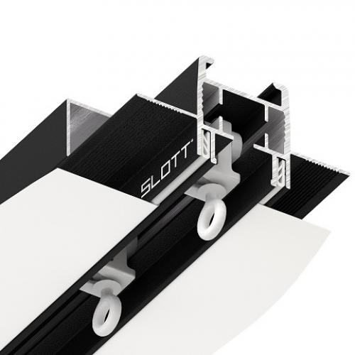 Теневой профиль для натяжного потолка. СИСТЕМА SLOTT MOTION ДЛЯ ШТОР SLOTT MOTION SYSTEM FOR CURTAINS
