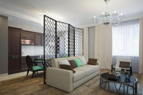 Дизайн гостиной однокомнатной квартиры. Способы зонирования однокомнатной квартиры