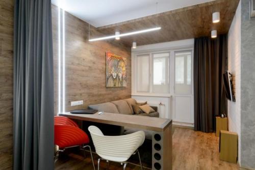 Дизайн гостиной однокомнатной квартиры. Способы зонирования однокомнатной квартиры